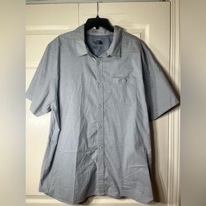 The North Face Men's Gray Short Sleeve Button Down Shirt Size XXL